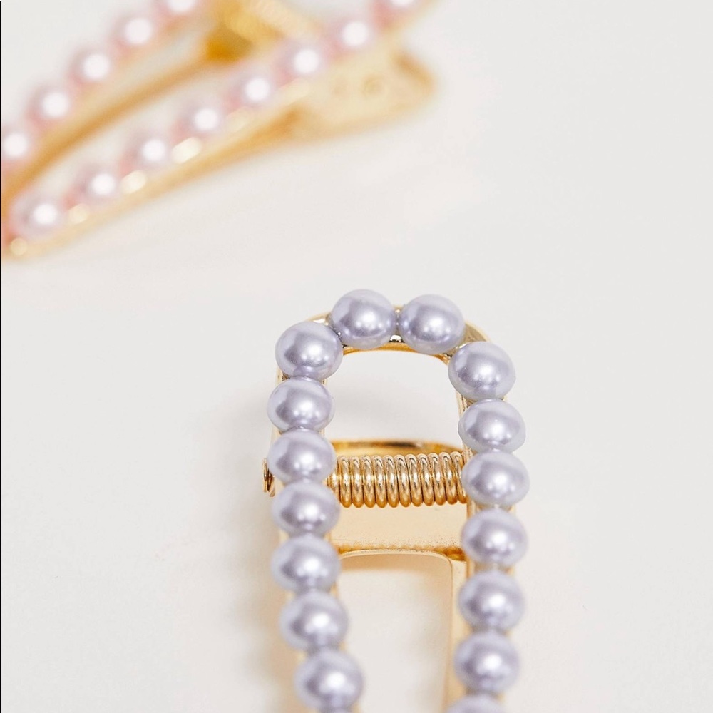 Pearl hair clips - Picture 4 of 8